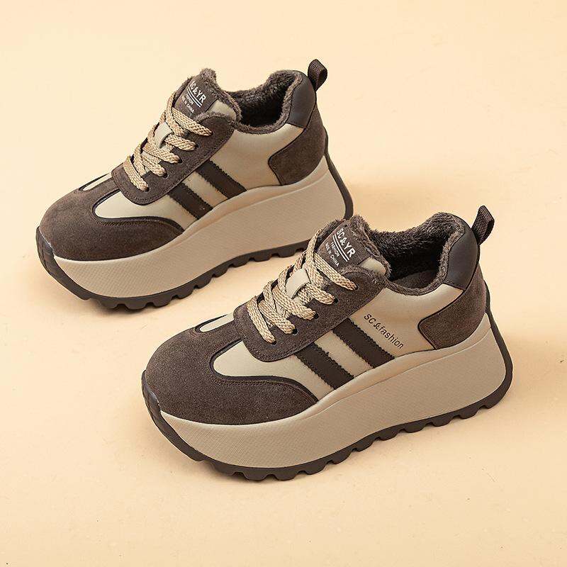 Spring New Style Women's Casual Thick Bottom Agan Dad Shoes Fashion Small Size Heightening Shoes Leisure Sports Running Shoes · v9