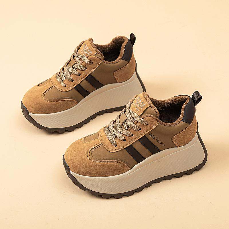 Spring New Style Women's Casual Thick Bottom Agan Dad Shoes Fashion Small Size Heightening Shoes Leisure Sports Running Shoes · v9