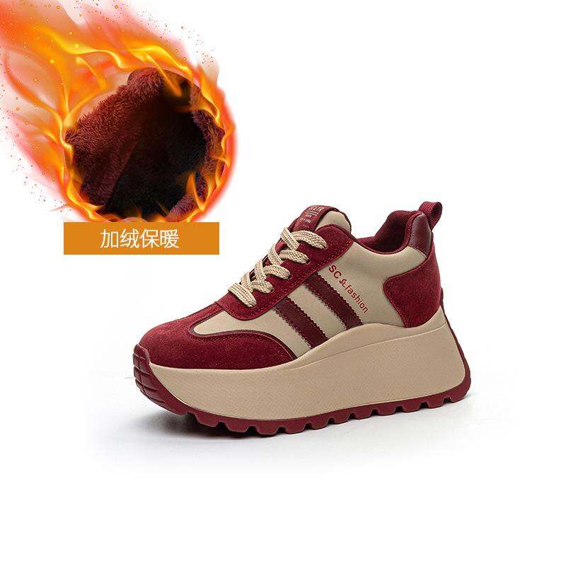 Spring New Style Women's Casual Thick Bottom Agan Dad Shoes Fashion Small Size Heightening Shoes Leisure Sports Running Shoes · v9