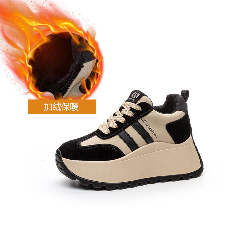 Spring New Style Women's Casual Thick Bottom Agan Dad Shoes Fashion Small Size Heightening Shoes Leisure Sports Running Shoes · v9
