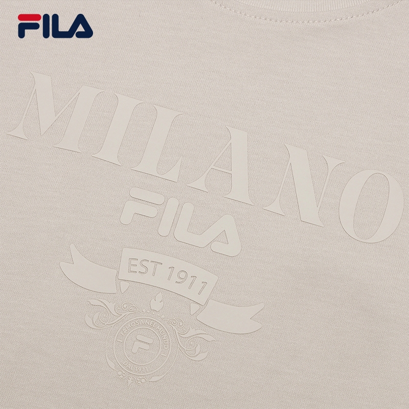 FILA CORE LIFESTYLE MILANO STROLLING MILAN Women Short Sleeves T-Shirt (Light Khaki) · v2
