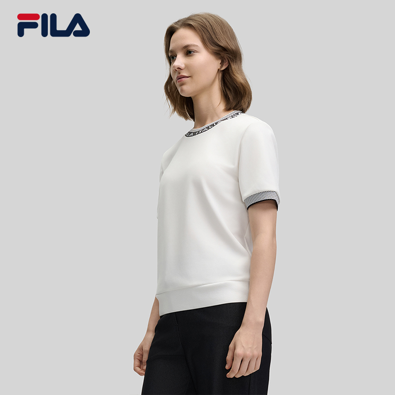 FILA CORE LIFESTYLE EMERALD FANCY BRERA Women Short Sleeve T-shirt (White)