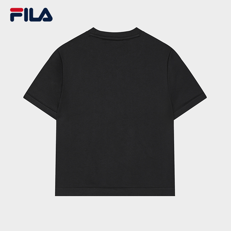 FILA CORE LIFESTYLE MILANO STROLLING MILAN Women Knit Short Sleeve Top (Black)