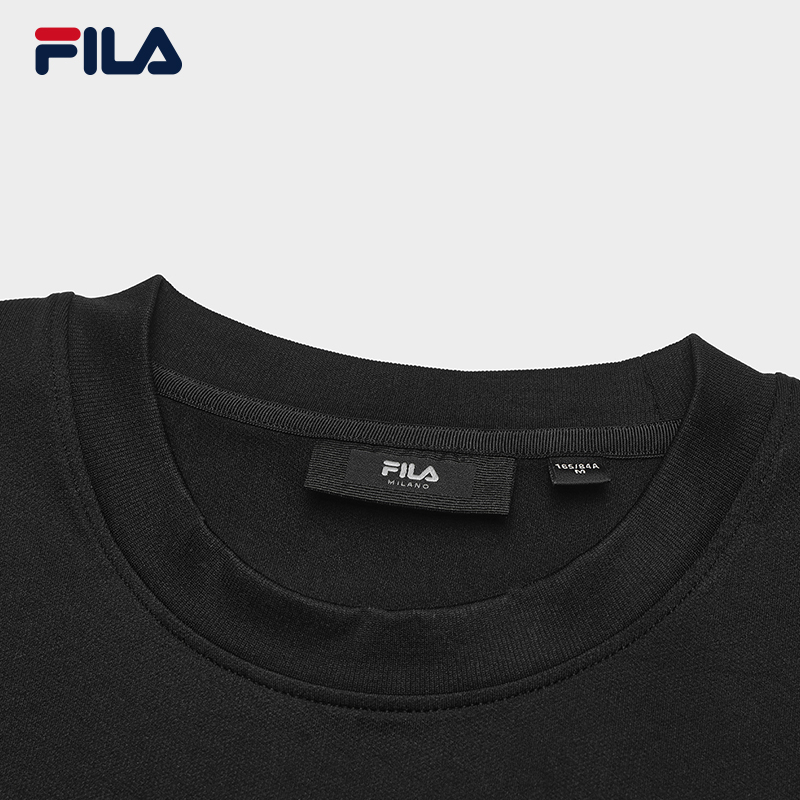 FILA CORE LIFESTYLE MILANO STROLLING MILAN Women Knit Short Sleeve Top (Black)