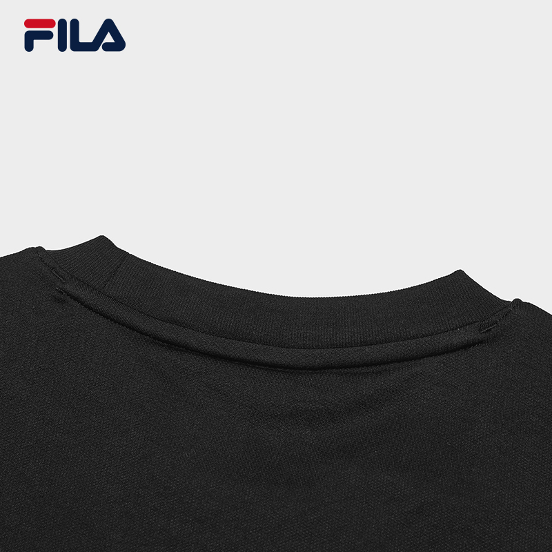 FILA CORE LIFESTYLE MILANO STROLLING MILAN Women Knit Short Sleeve Top (Black)