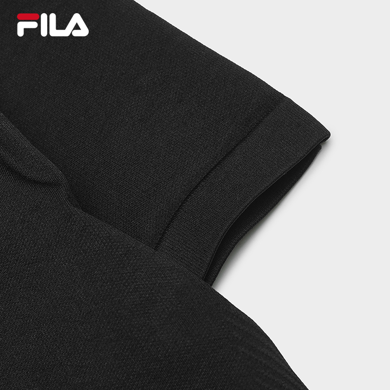 FILA CORE LIFESTYLE MILANO STROLLING MILAN Women Knit Short Sleeve Top (Black)