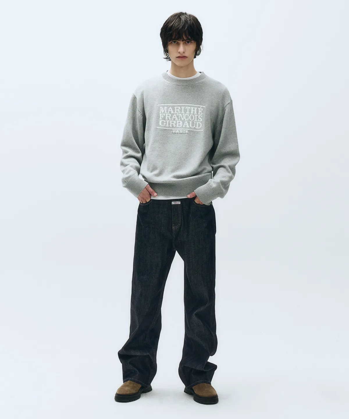 Pantaloni in denim grezzo MARITHE FRANCOIS GIRBAUD M - Blu scuro (2025 NUOVI)