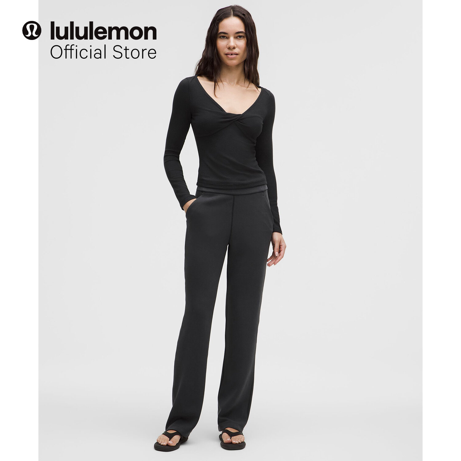 กางเกงขายาวทรงตรงเอวสูง Softstreme™ สำหรับผู้หญิงจาก lululemon - ขนาดปกติ