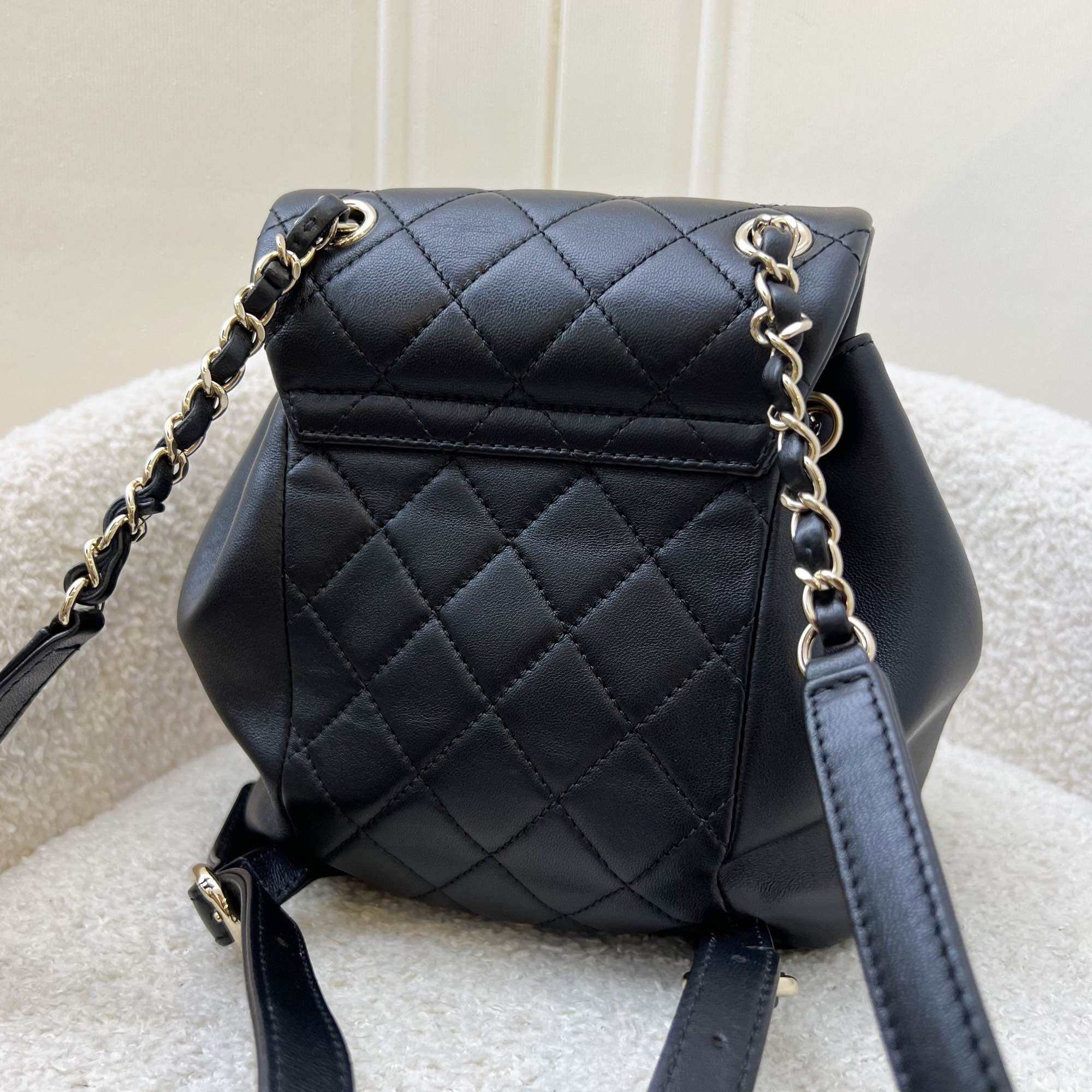 Chanel Duma Mini Backpack in 22A Black Lambskin and LGHW (Model: AS2908) · v3
