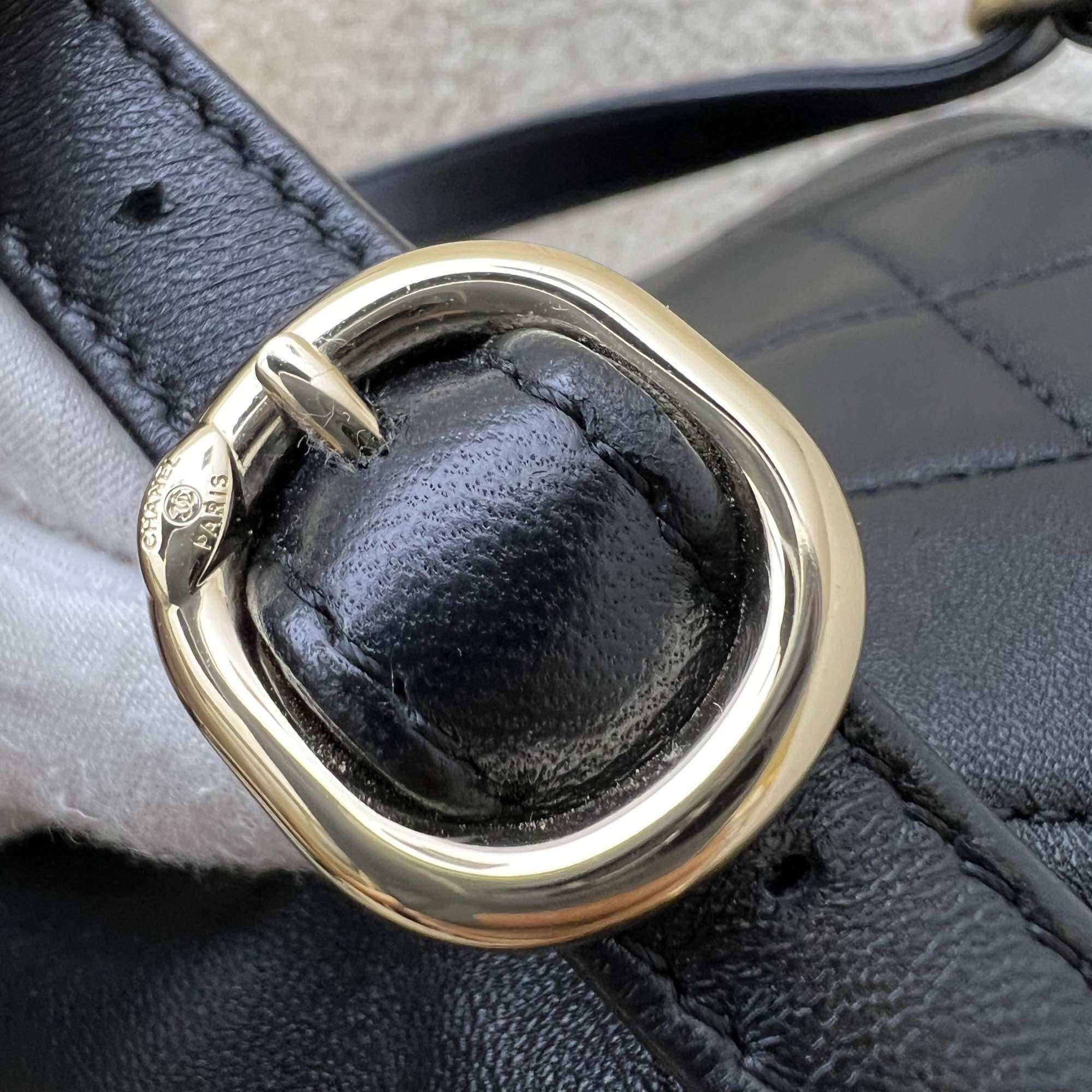 Chanel Duma Mini Backpack in 22A Black Lambskin and LGHW (Model: AS2908) · v3
