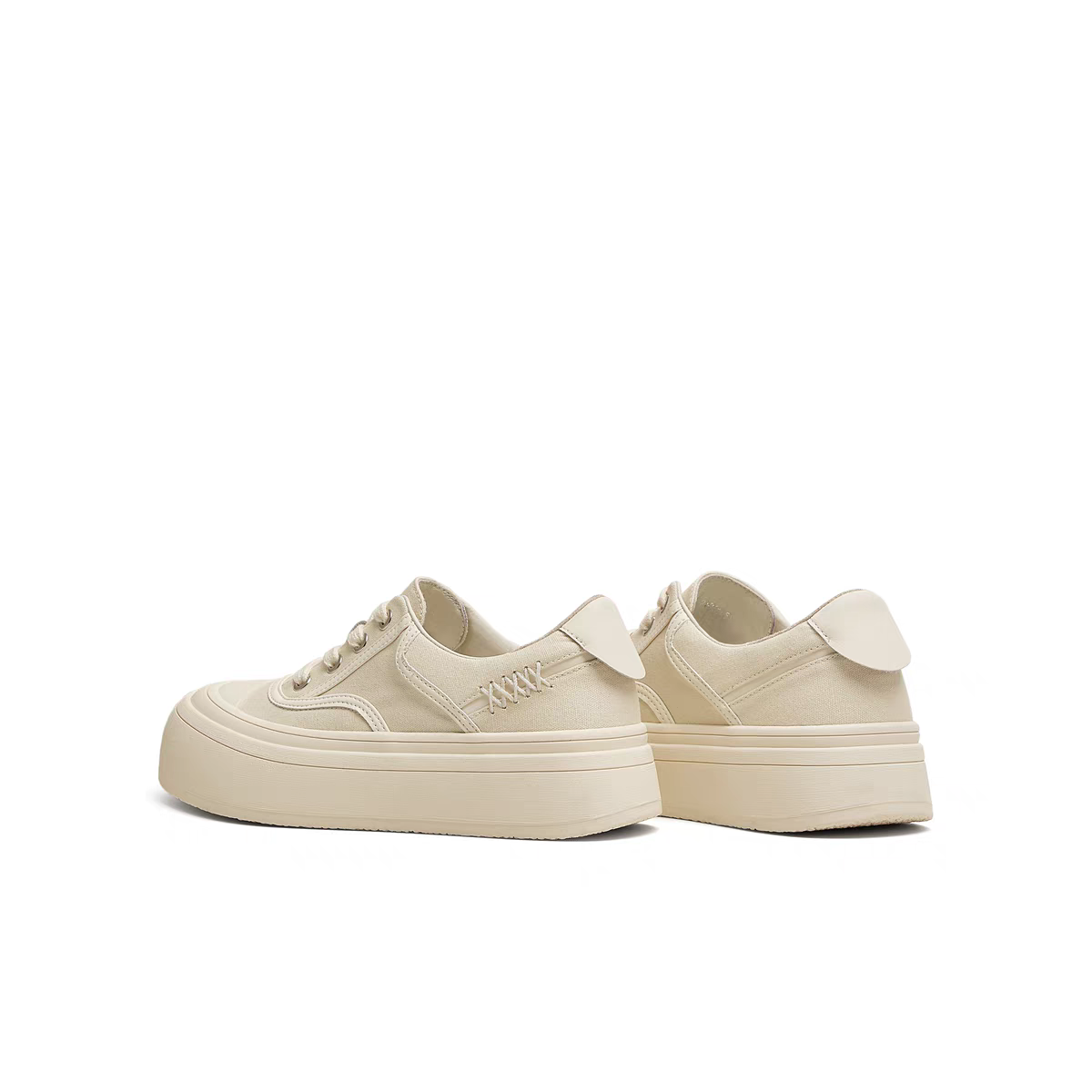 Teenmix Thick Bottom Heightening Canvas Sneakers Women's Sport Casual Shoes Spring 2025 New KB071BM5 Cross Buckle Low Top · v8