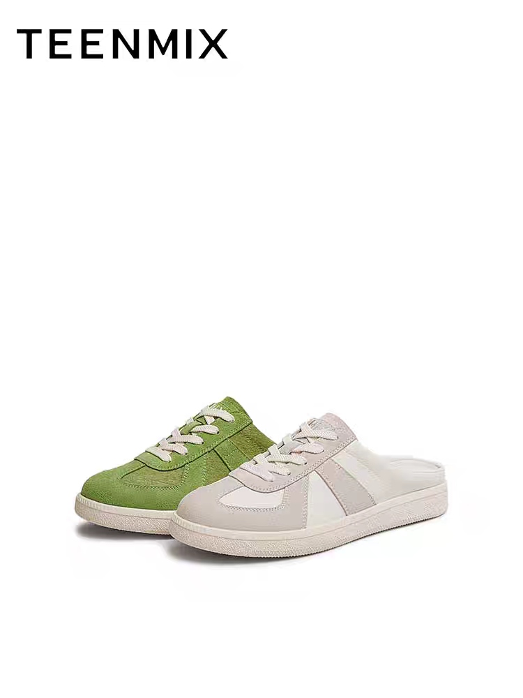 Teenmix Summer New Slip-On Casual Half Slippers Sports Shoes Commuter Women's Dequn KG089BT5 Fashionable Mixed Material Sneakers · v11