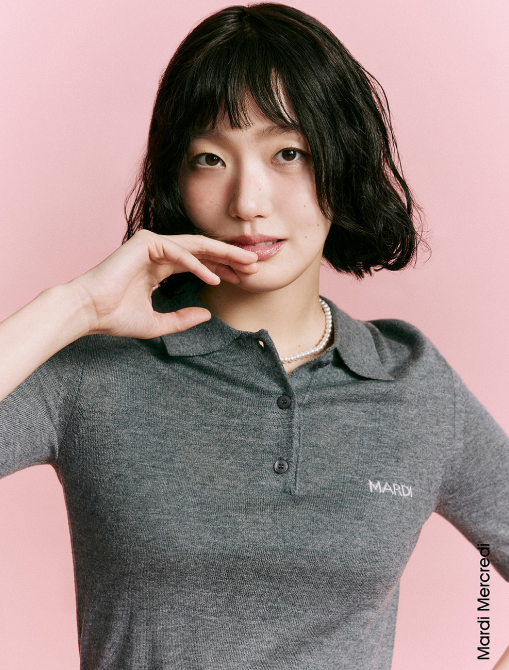 CHEMISE SLIM EN TRICOT MARDI MERCREDI PIQUET (Nouveauté 2025)