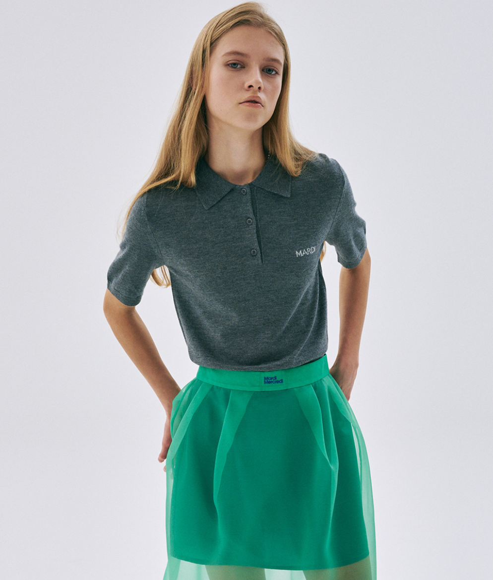 CHEMISE SLIM EN TRICOT MARDI MERCREDI PIQUET (Nouveauté 2025)