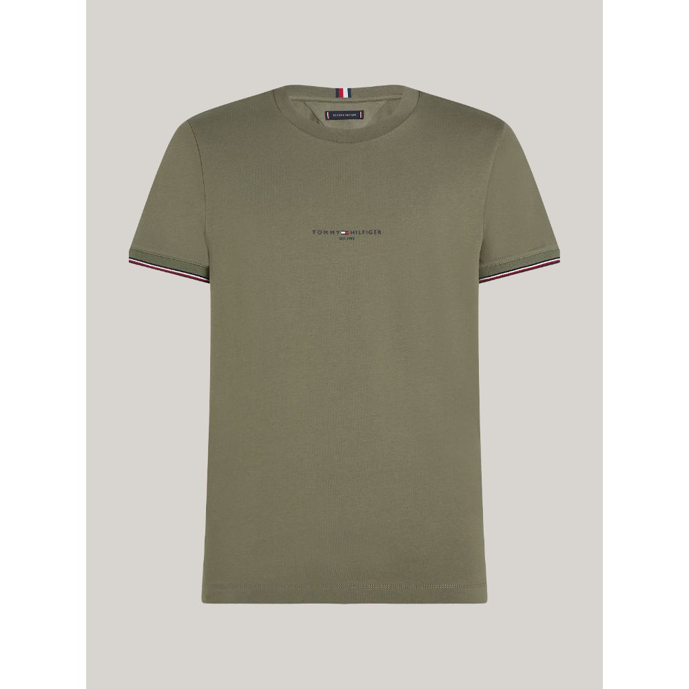 TOMMY HILFIGER Tipped Cuff Slim Fit T-Shirt Men  Slim Fit