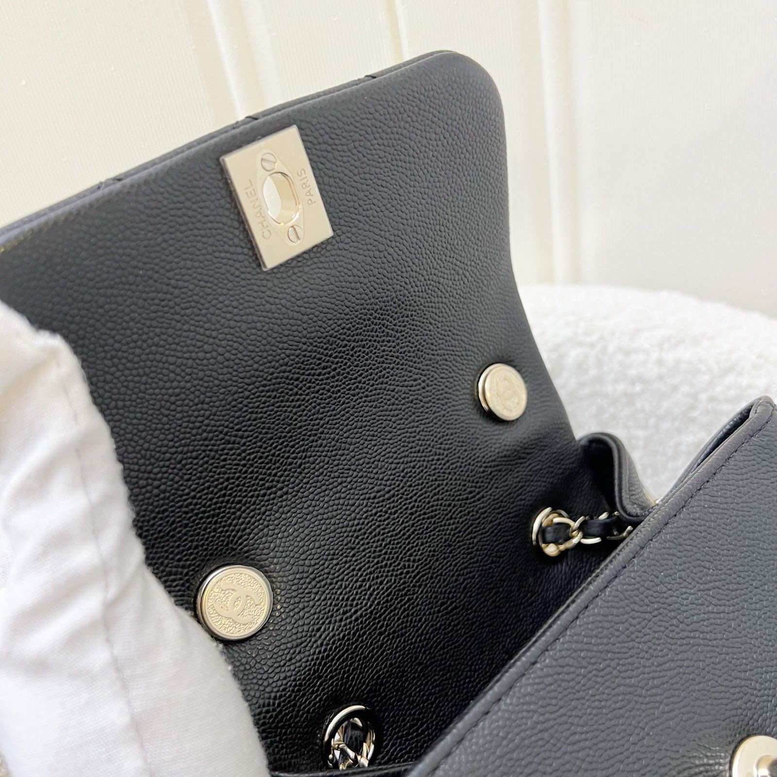 Chanel 23K Triple Pocket Duma Backpack in Black Caviar and LGHW (Model: AS4399) · v7