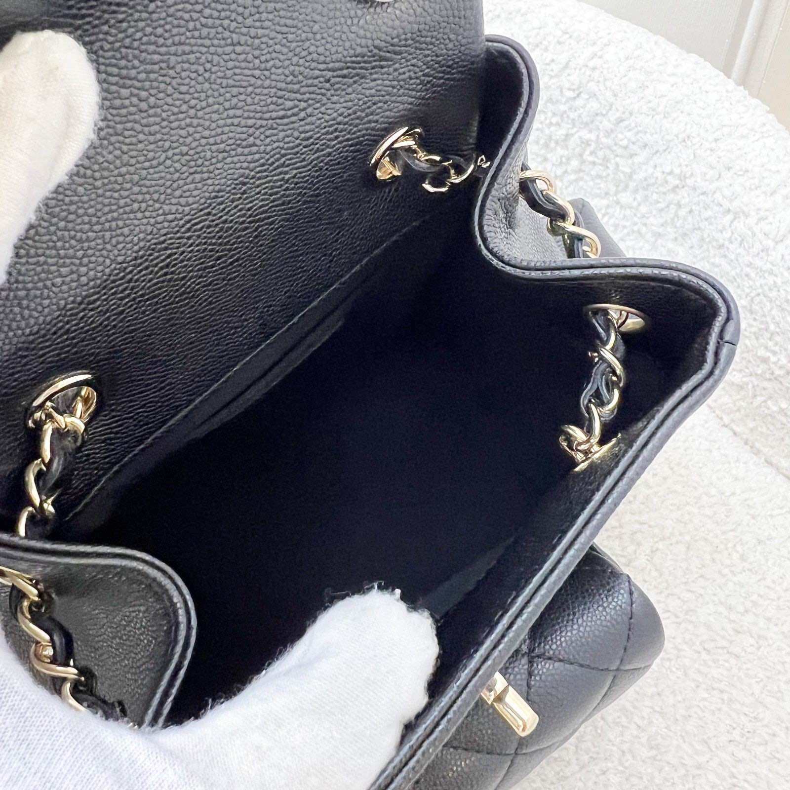 Chanel 23K Triple Pocket Duma Backpack in Black Caviar and LGHW (Model: AS4399) · v7