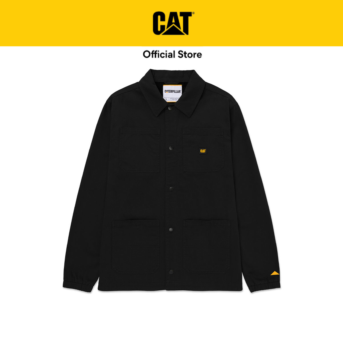 Caterpillar Men's Snap Front Coach Jacket - Pitch Black (4040187-10121) · v4