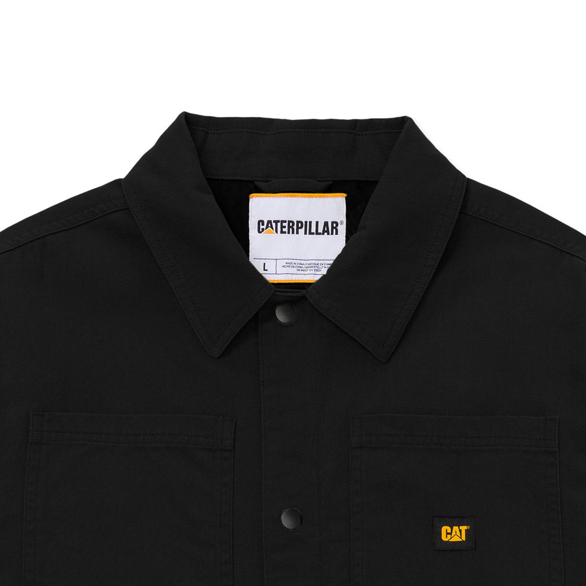 Caterpillar Men's Snap Front Coach Jacket - Pitch Black (4040187-10121) · v4