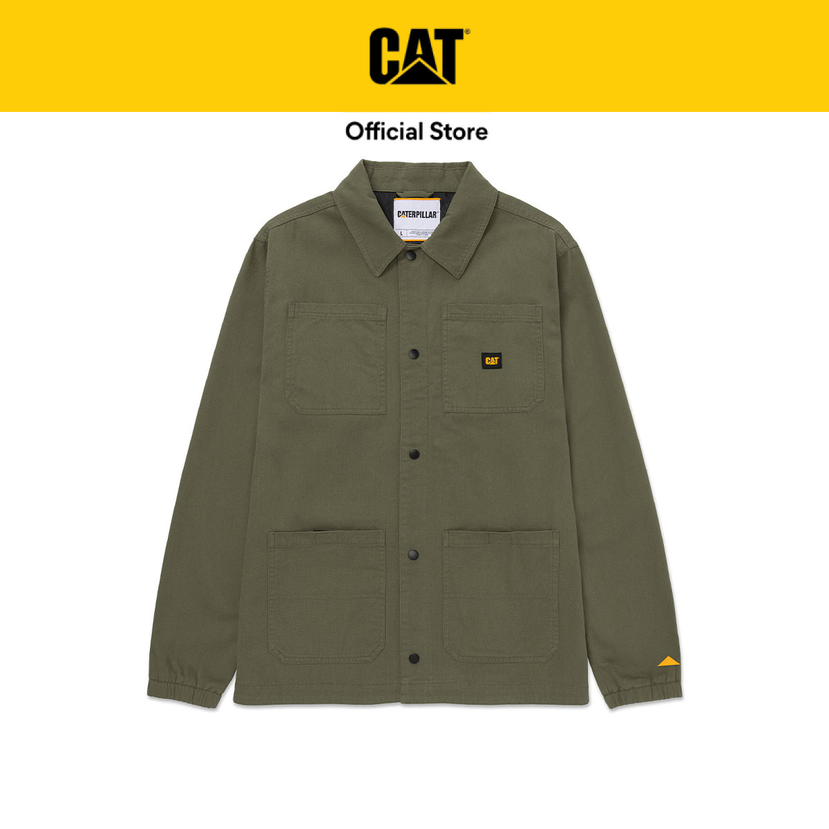 Caterpillar Men's Snap Front Coach Jacket - Dusty Olive (4040187-18-0515) · v4