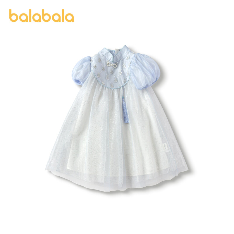 Vestido tradicional balabala para niña, vestido infantil 2025, nueva ropa de verano, vestido de chifón Cheongsam