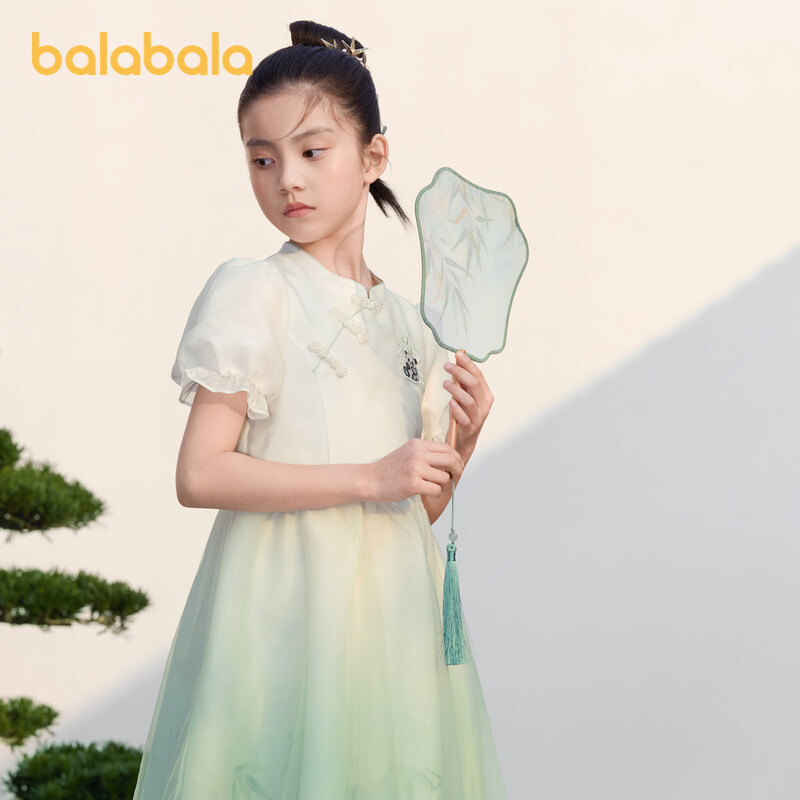 robe balabala pour enfants, nouveaux vêtements d'été 2025, grande robe pour enfants et filles, robe en mousseline de style traditionnel à manches bouffantes