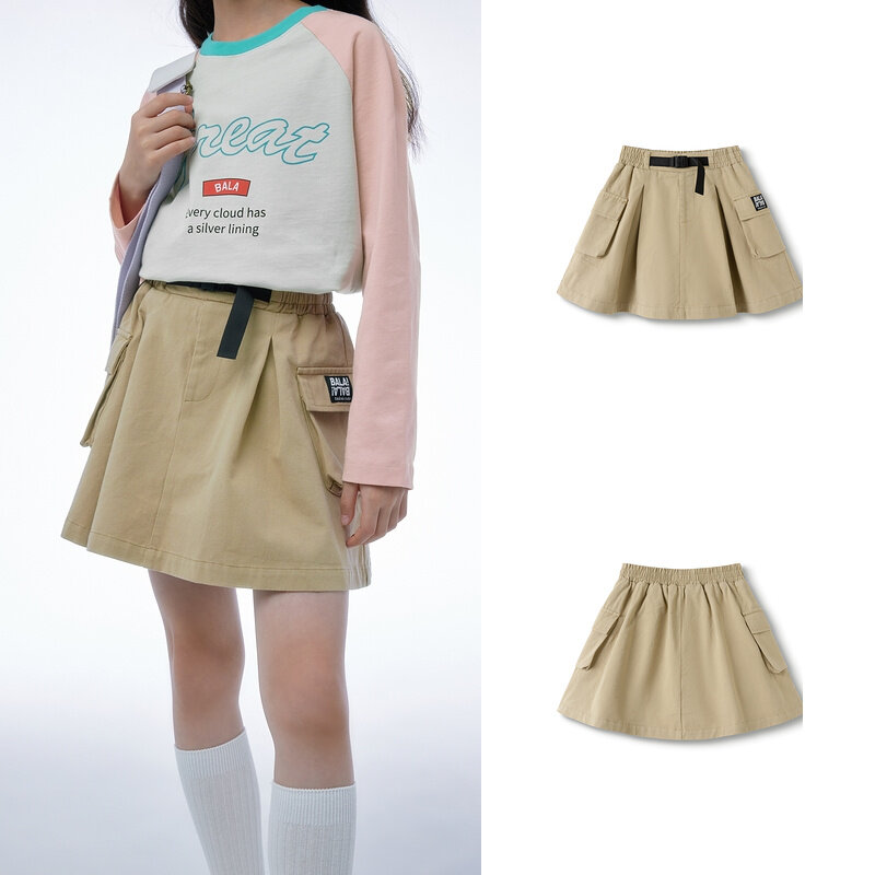 balabala Children Skirt Girl Skirt Summer 2025 New Short Half Skirt Outdoor Style Cotton Fashion Trendy · v4