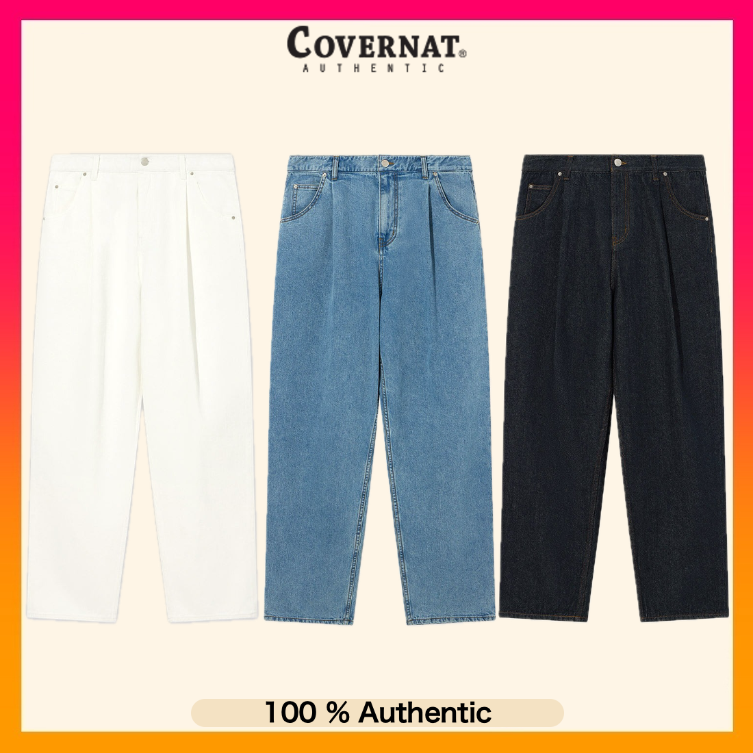 COVERNAT Jeanshose, halbweit waschbar — 3 Farben (2025 NEU)