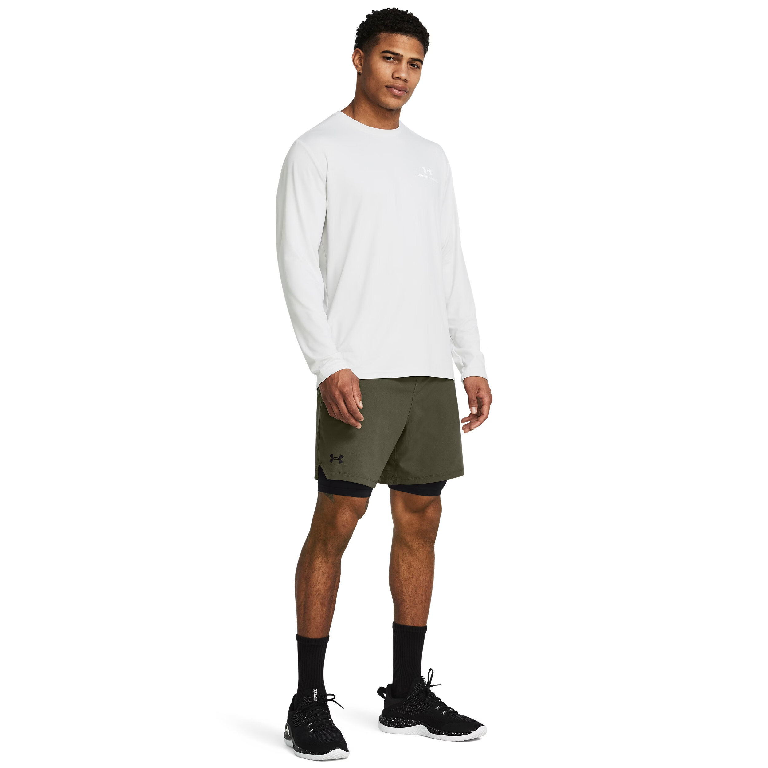 Under Armour Men's UA Vanish Woven 2-in-1 Shorts - GREEN (390) · v3