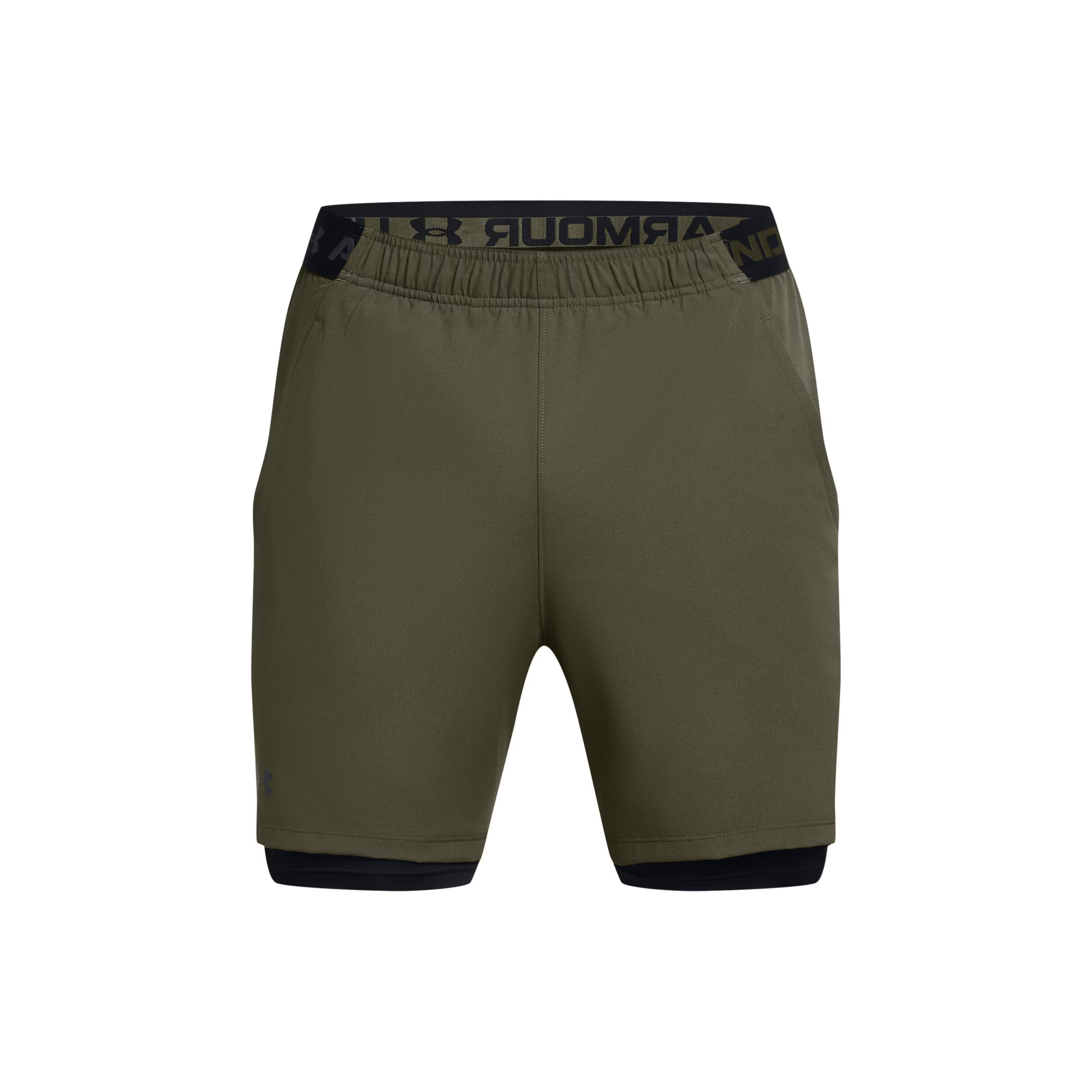 Under Armour Men's UA Vanish Woven 2-in-1 Shorts - GREEN (390) · v3