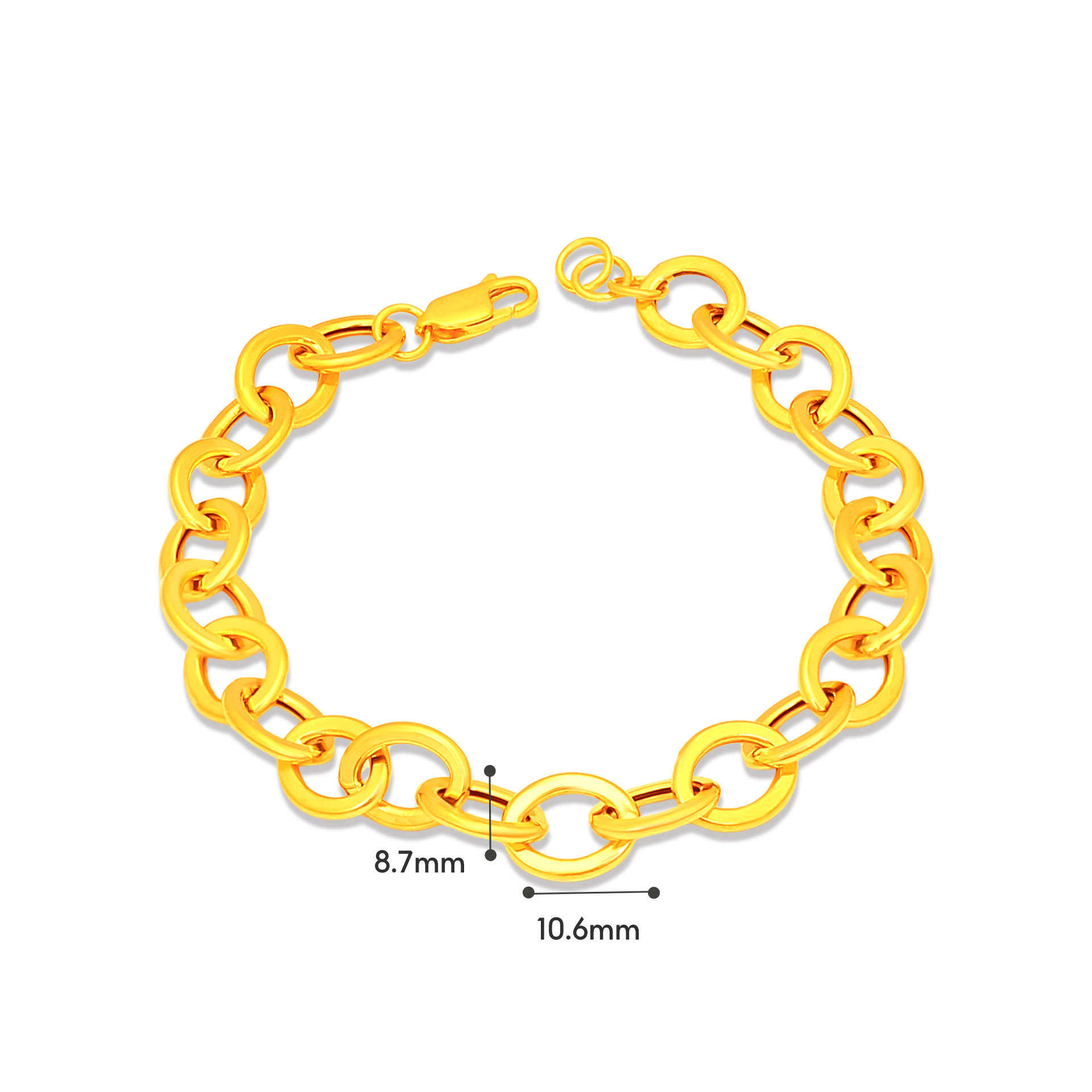 Bracciale TAKA Jewellery Classic Oval Link in oro 916