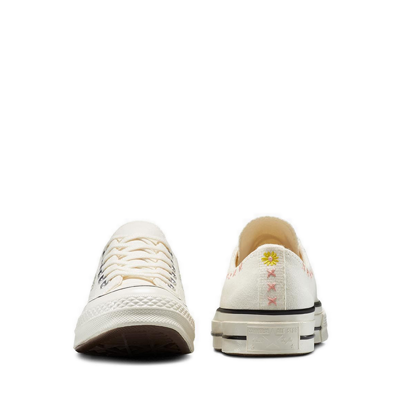 Sneakers da donna Converse Chuck 70 Embroidered Flowers - Egret/Fresh Yellow/Sugar Berry