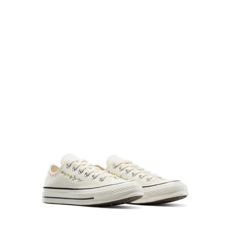 Sneakers da donna Converse Chuck 70 Embroidered Flowers - Egret/Fresh Yellow/Sugar Berry