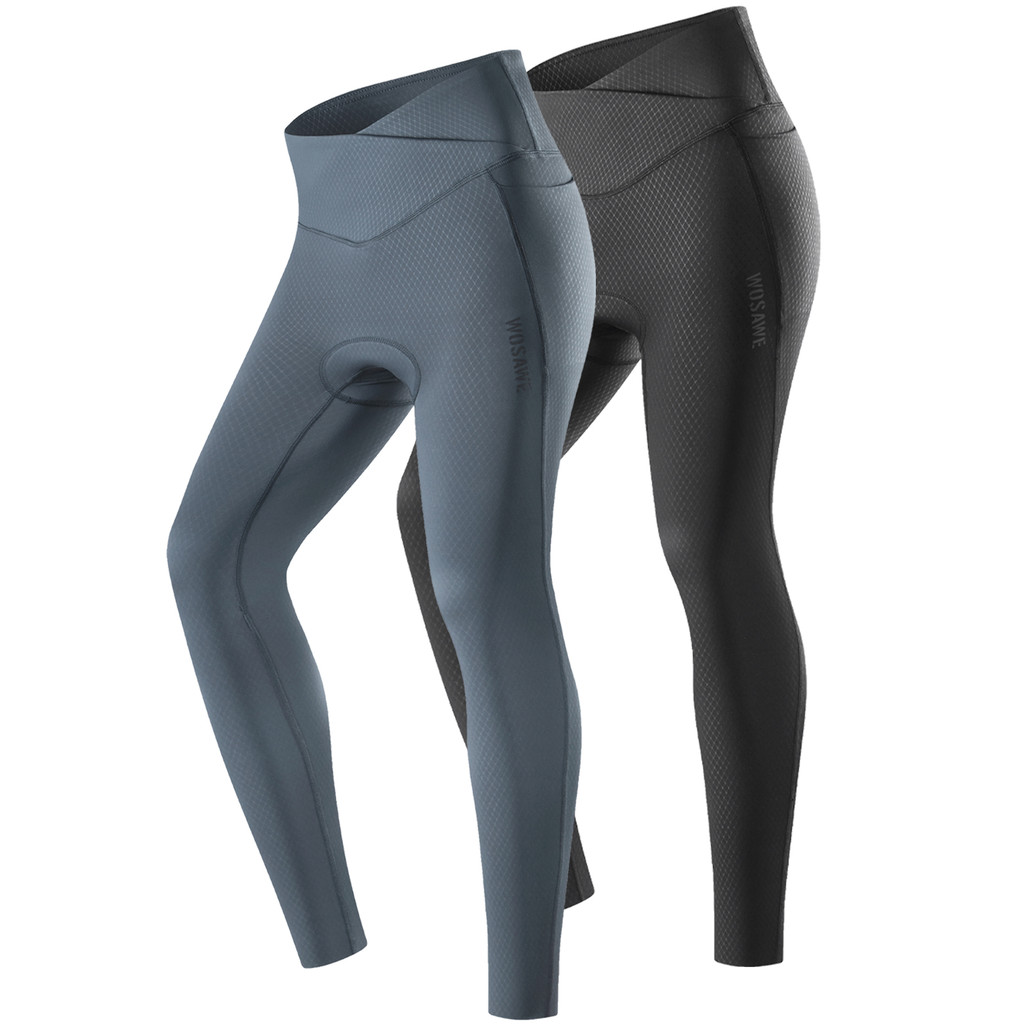 WOSAWE Women Cycling Pants 6 Hours Riding Padded Breathable Reflective Sports Bike Long Tights