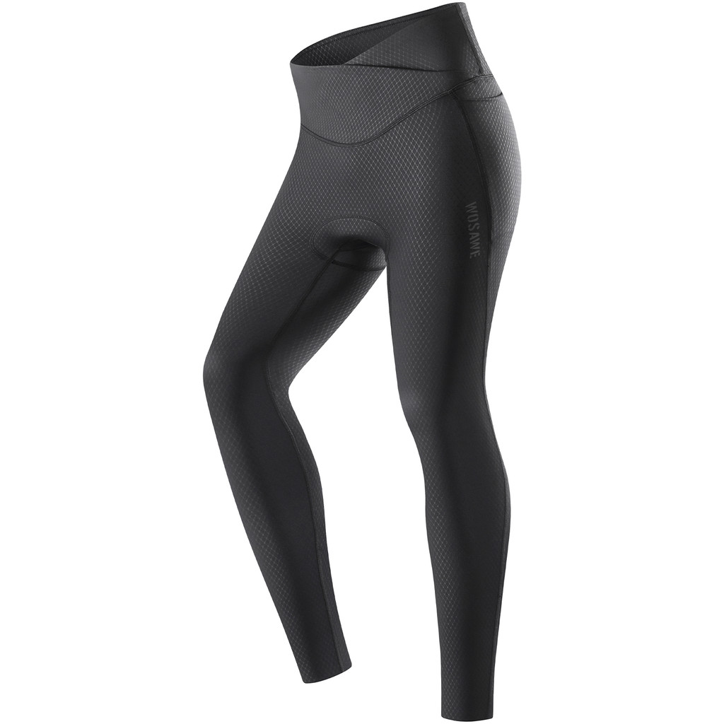 WOSAWE Women Cycling Pants 6 Hours Riding Padded Breathable Reflective Sports Bike Long Tights