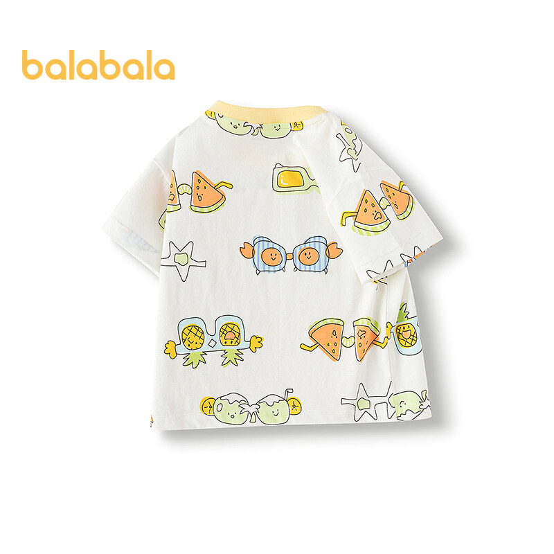 balabala Baby T Shirt Children Top Girl Clothing Boy Short Sleeve 2025 New Spring Summer Sweet Trendy · v8