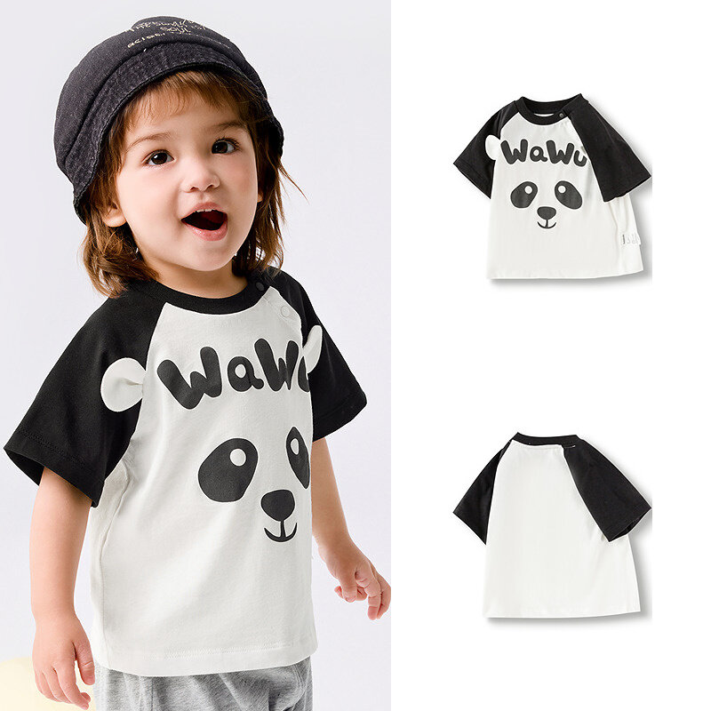balabala Baby T Shirt Children Top Girl Clothing Boy Short Sleeve 2025 New Spring Summer Sweet Trendy · v8