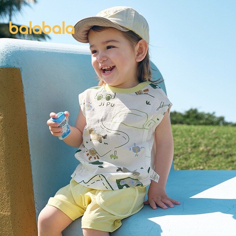 balabala Baby T Shirt Children Top Girl Clothing Boy Short Sleeve 2025 New Spring Summer Sweet Trendy · v7