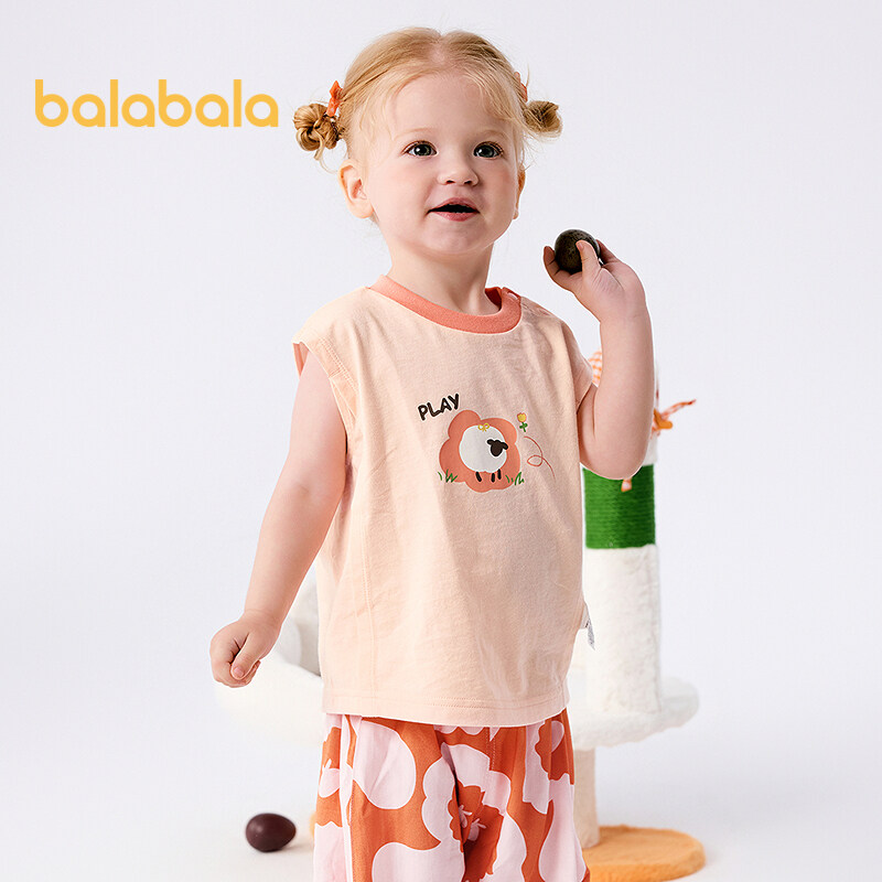 balabala Baby T Shirt Children Top Girl Clothing Boy Short Sleeve 2025 New Spring Summer Sweet Trendy · v7
