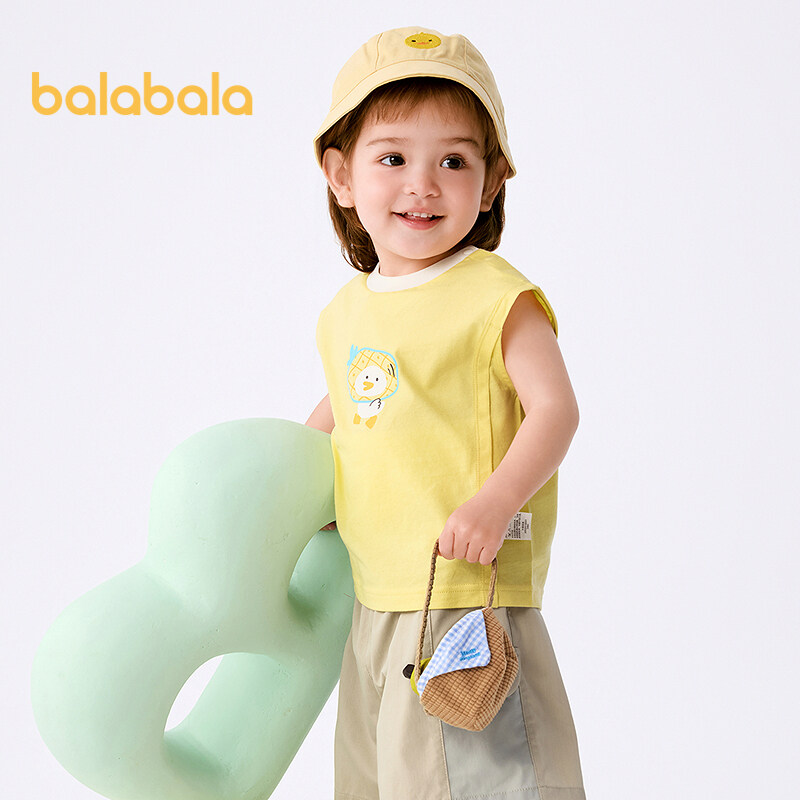 balabala Baby T Shirt Children Top Girl Clothing Boy Short Sleeve 2025 New Spring Summer Sweet Trendy · v7