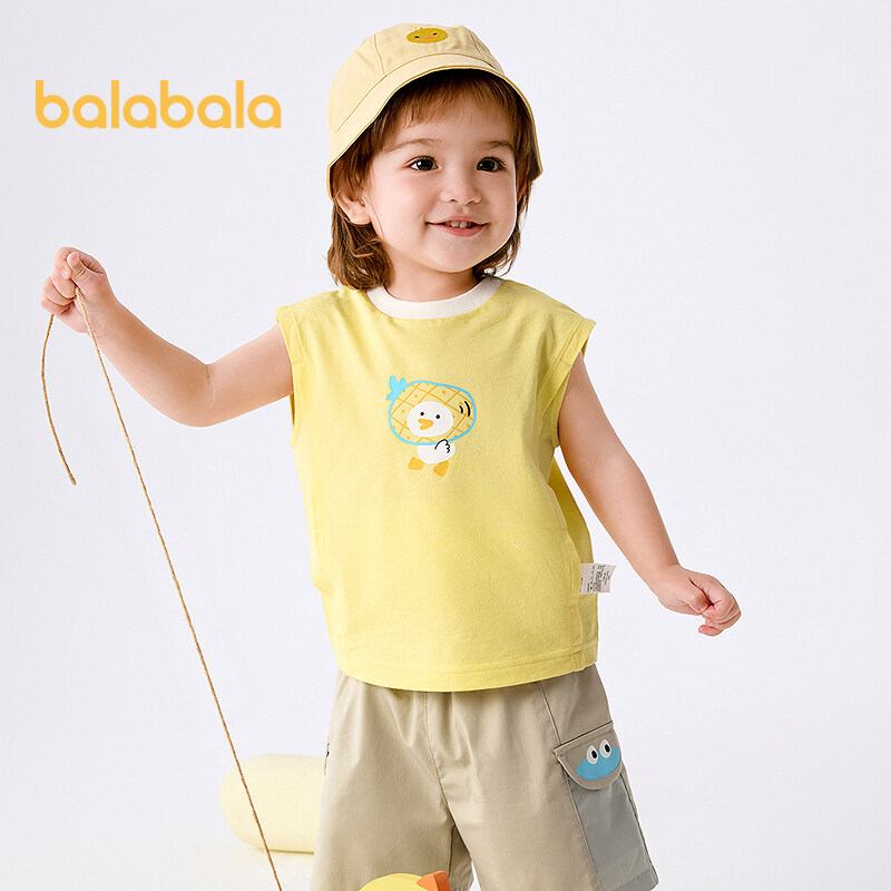 balabala Baby T Shirt Children Top Girl Clothing Boy Short Sleeve 2025 New Spring Summer Sweet Trendy · v7