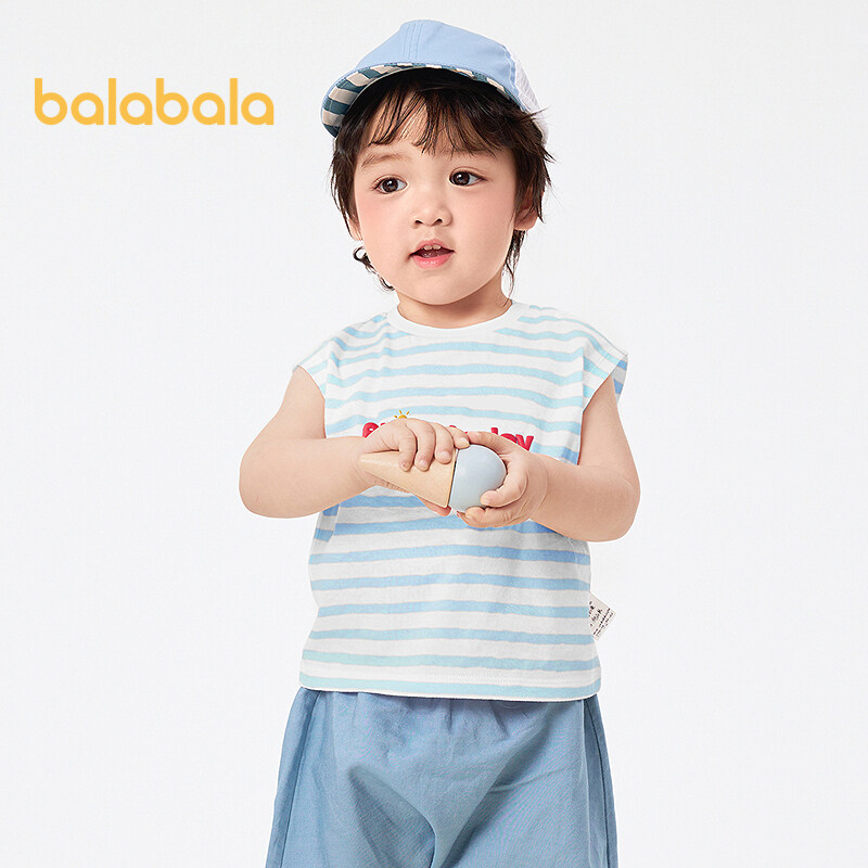 balabala Baby T-Shirt Boy And Girl Short Sleeves 2025 New Spring And Summer Sweet Trendy · v4