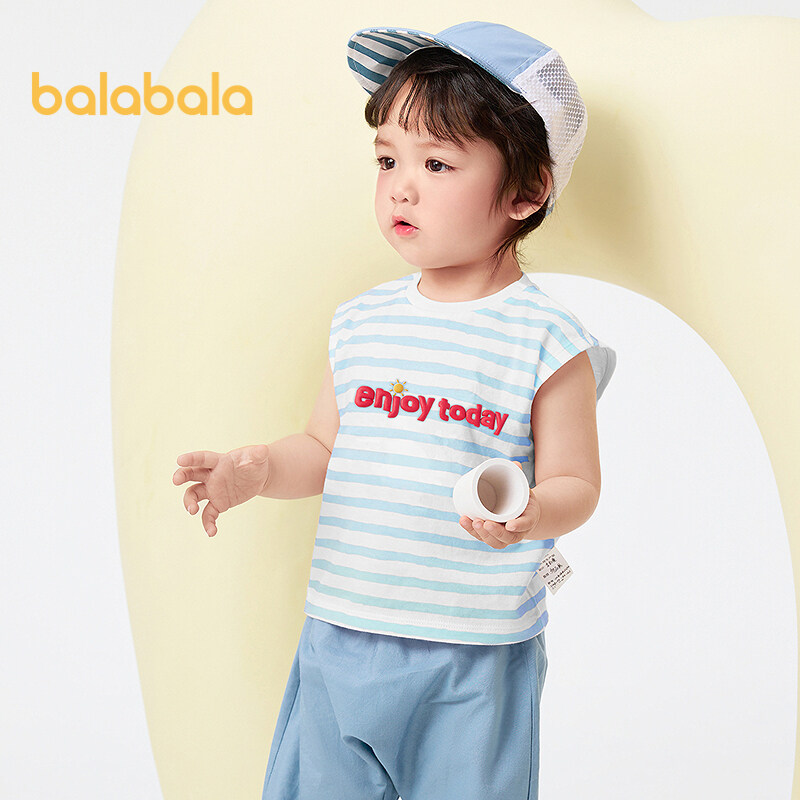 balabala Baby T-Shirt Boy And Girl Short Sleeves 2025 New Spring And Summer Sweet Trendy · v4