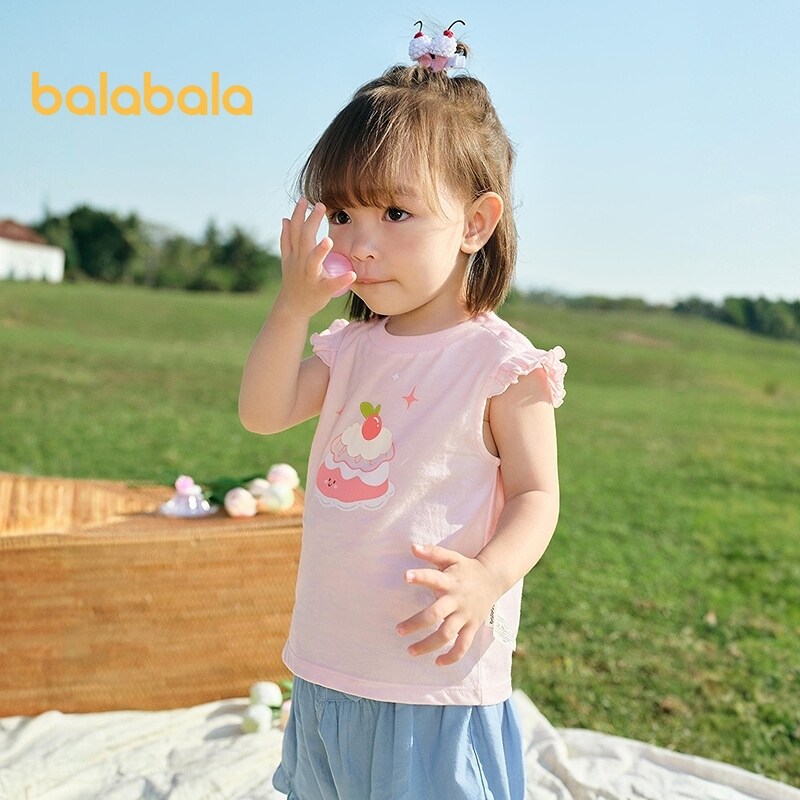 balabala Baby T-Shirt Boy And Girl Short Sleeves 2025 New Spring And Summer Sweet Trendy · v4