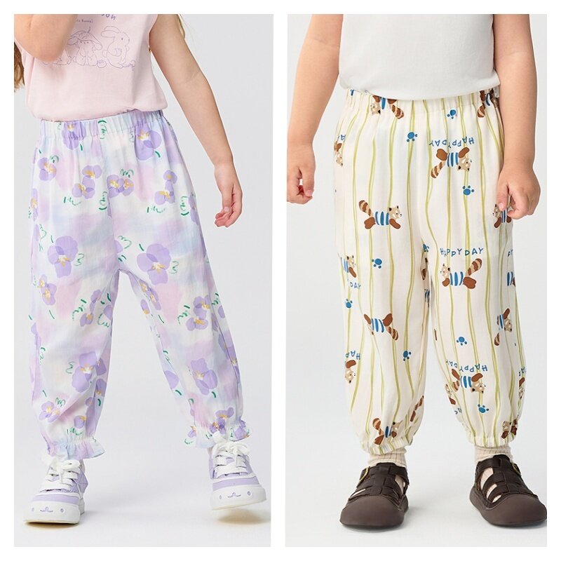 balabala Children Pants For Boy And Girl Summer Antimosquito Pants Little Kids Summer Breathable Outdoor Casual Pants · v4