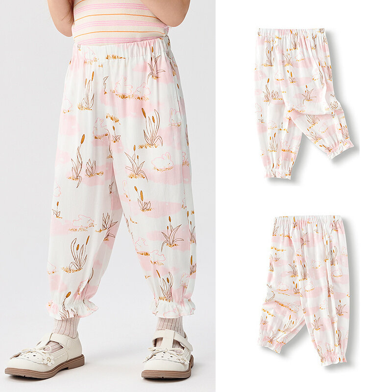 balabala Children Pants For Boy And Girl Summer Antimosquito Pants Little Kids Summer Breathable Outdoor Casual Pants · v4