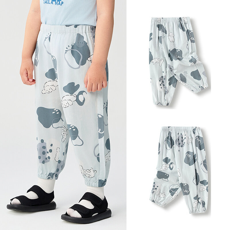 balabala Children Pants For Boy And Girl Summer Antimosquito Pants Little Kids Summer Breathable Outdoor Casual Pants · v4