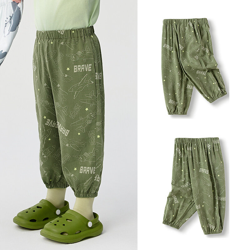 balabala Children Pants For Boy And Girl Summer Antimosquito Pants Little Kids Summer Breathable Outdoor Casual Pants · v4