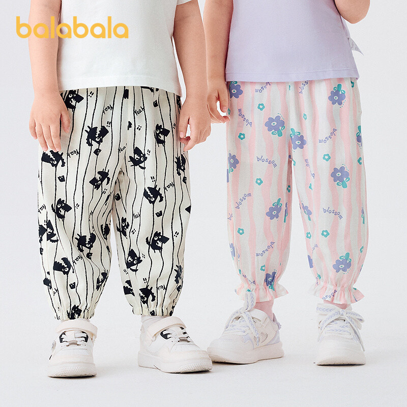 balabala Children Pants For Boy And Girl Summer Antimosquito Pants Little Kids Summer Breathable Outdoor Casual Pants · v4