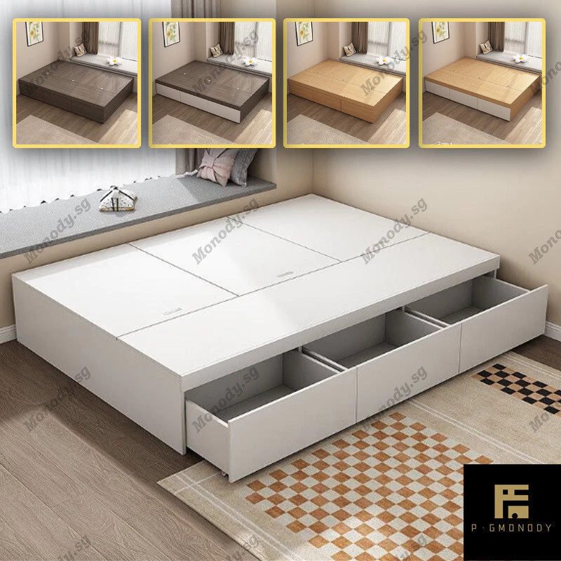Yatak Çerçevesi Tatami Depolama Yataksız Yüksek Kutu Yataklı Depolama Küçük Daire Kiralık Ev Kiralık Oda Tek Kişilik Yatak Çocuklar
